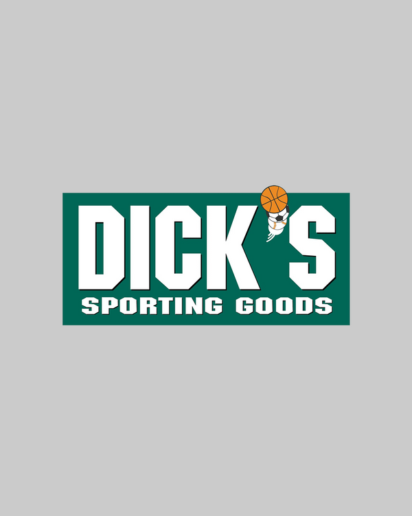 Dick's Sporting Goods logo on a gray background